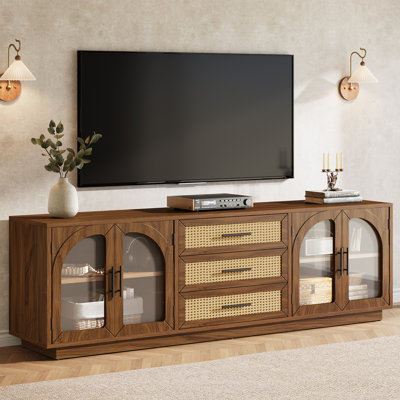 70.87" TV Stand for TVs up to 80" with 3-Drawer and 2 Cabinets by East Urban Home