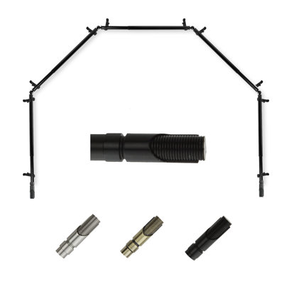 Adjustable 0.81" Bay Window Single Curtain Rod