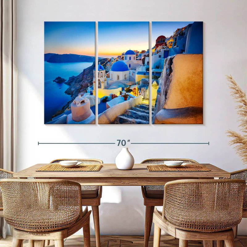 Sebbie Dusky Oia, 42" H x 65" W