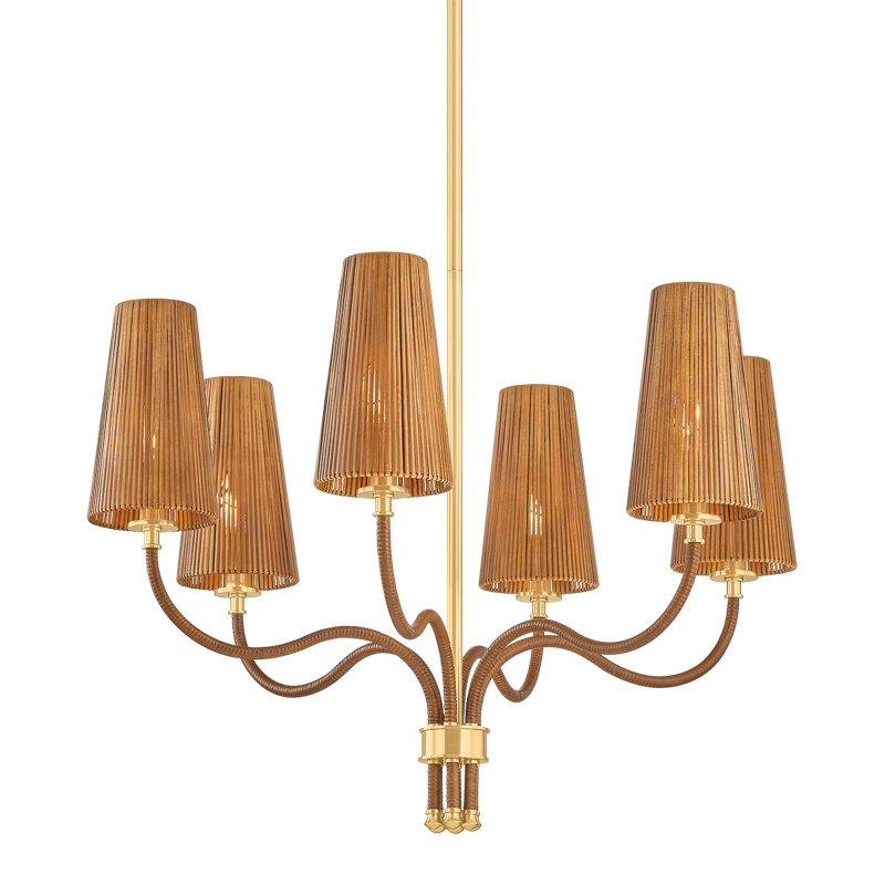 Halcott Chandelier, 23" H x 30" W x 30" D, 6 Lights