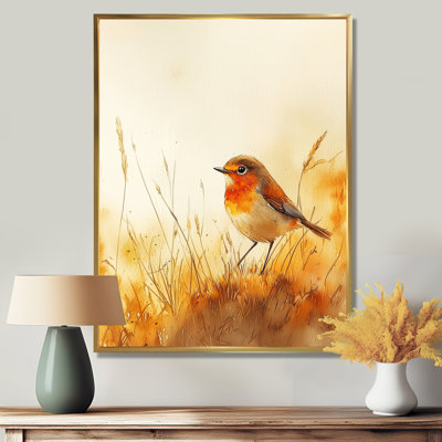 «Ladner Robin Bird In The Meadow», reproduction d'art sur toile
