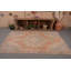 Tapis rétro, tapis de chambre à coucher, tapis orange 4,5 x 7,5 pieds, tapis turcs, tapis modernes