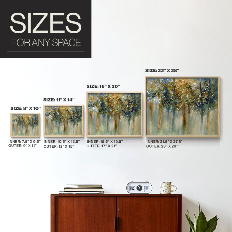 Rustic Leaves II -Framed Print - Restickable, Natural, 11" H x 14" W