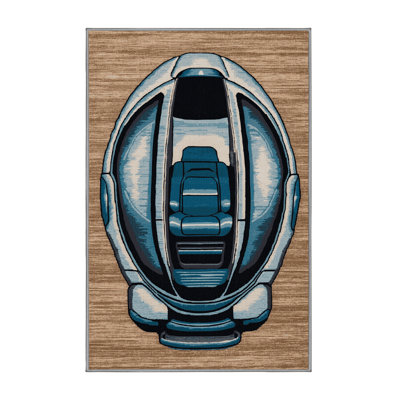 Machine Washable Transportation Gray Area Rug