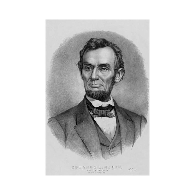 «Restored Vintage Abraham Lincoln» par John Parrot, impression sur toile tendue, H 40 po x l 26 po x P 1,5 po
