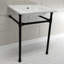 Lavabo de salle de bain console en céramique avec trop-plein-50233740-50241371