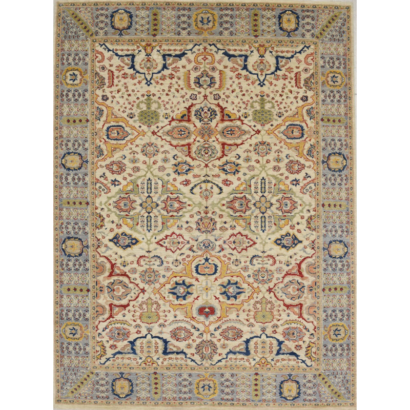 Clearance One-of-a-Kind Rectangle 9' X 12'2" Hand Knotted Area Rug
