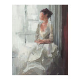 Lady By Window Print by Fern Cassidy