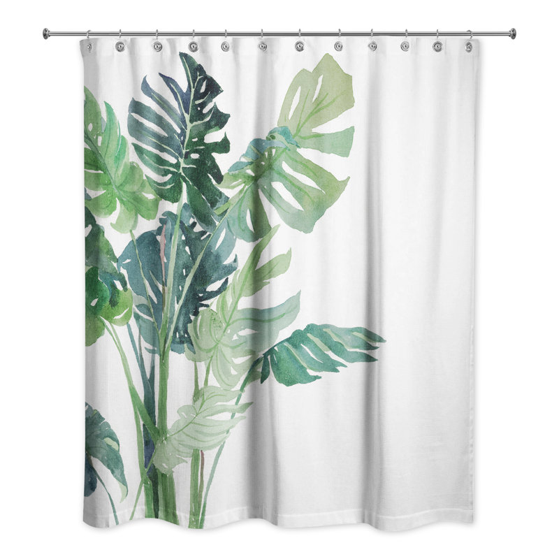 Rideau de douche simple Perine, Blanc