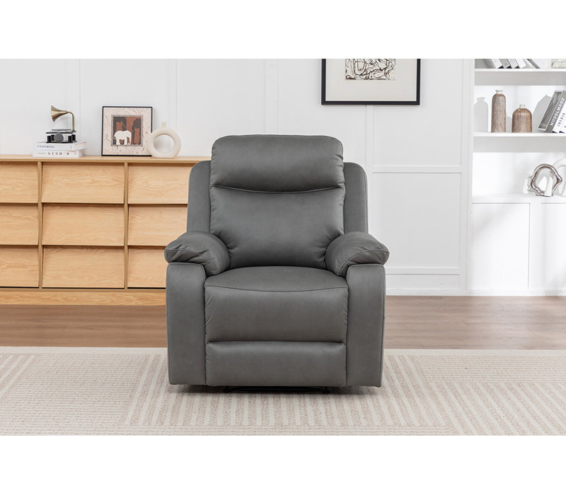 Conrad Fabric Manual Recliner Chair , Charcoal