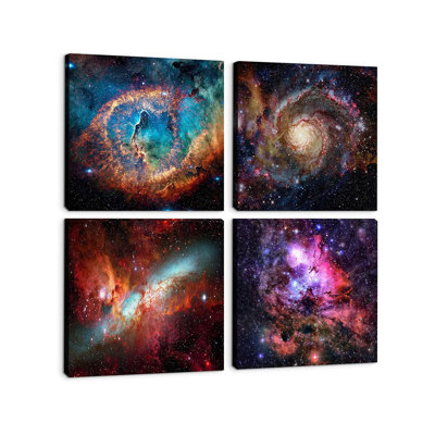 4 Piece Wrapped Canvas Wall Art