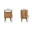 Nodaway 40cm W Solid Wood Bedside Table