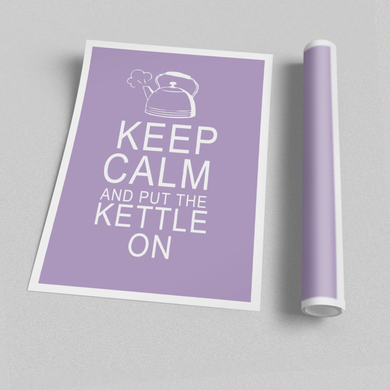 Keep Calm And Put The Kettle On - No Frame Print, 42 cm H x 59.4 cm W