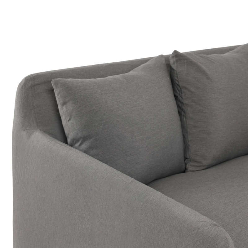 Falkland Crinela Outdoor Sofa-92"-Faye Sand, Charcoal