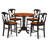 3 Piece Counter Height Dining Table Set Contains a Round Kitchen Table and 2 Dining Room Chairs, Black & Cherry-1575159949-1486587507-1486587505