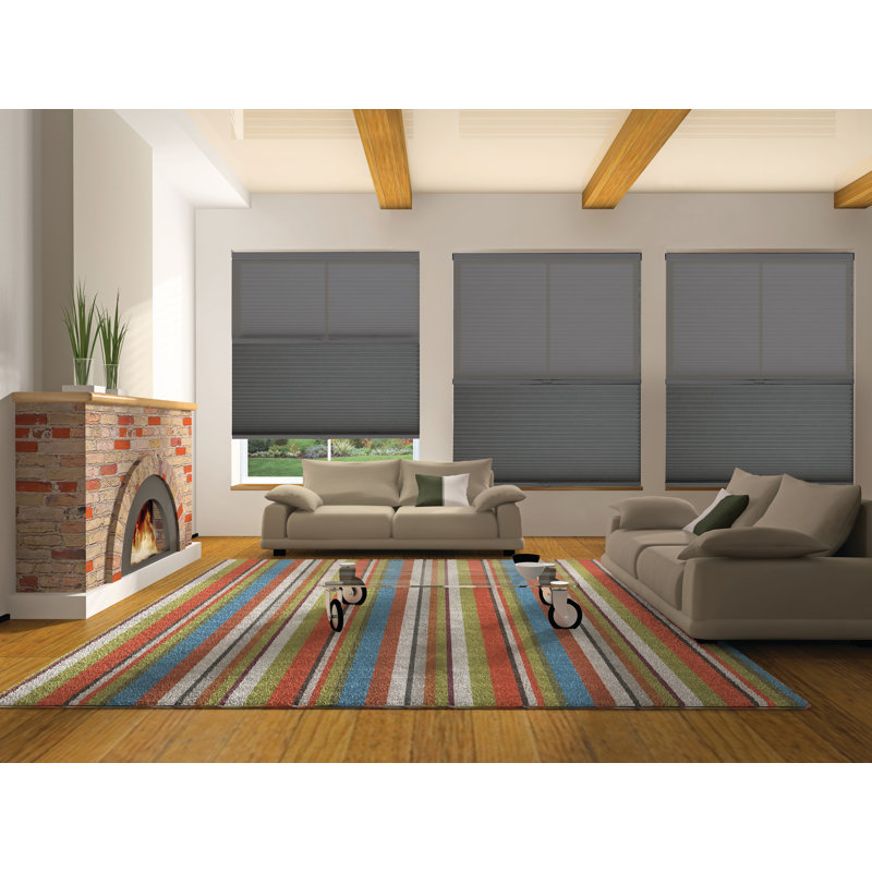 Store cellulaire sans cordon jour / nuit, cellule simple 9/16 po, L 33 po x L 48 po, Gris anthracite