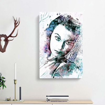 Vivian Leigh in Abstract - Wrapped Canvas