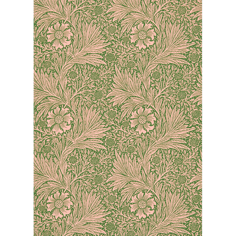 Marigold Wallpaper, Pink/Olive