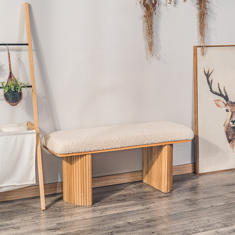 Banc en bois et blanc Flynn