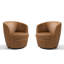Ensemble de 2 chaises d'appoint en polyuréthane et coussins souples Aunna-109238300
