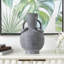 Ceramic Textured Decorative Vase with Ring Handles-1760126920