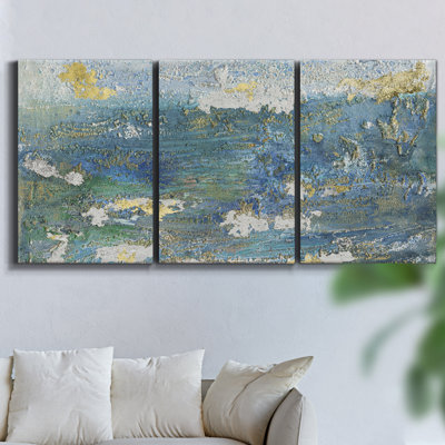 Herbes alignées sur toile, ensemble de 3 pièces