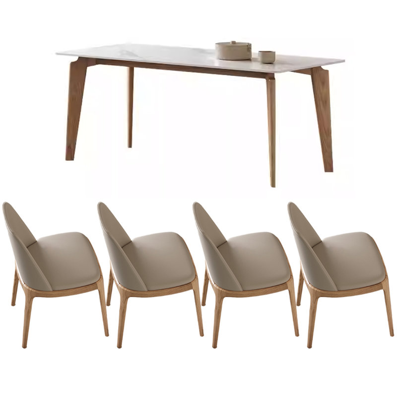 Ensemble de table de salle à manger Simple Rock Durable, H 29,52 po x L 62,99 po x l 31,49 po