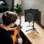 HOMCOM PP, PE, Metal Microphone Isolation Shield