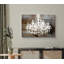 «Glam Crystal Chandelier Silhouette» sur toile de fond abstraite, reproduction d'art sur toile-1440854284-1440854329-1440854272