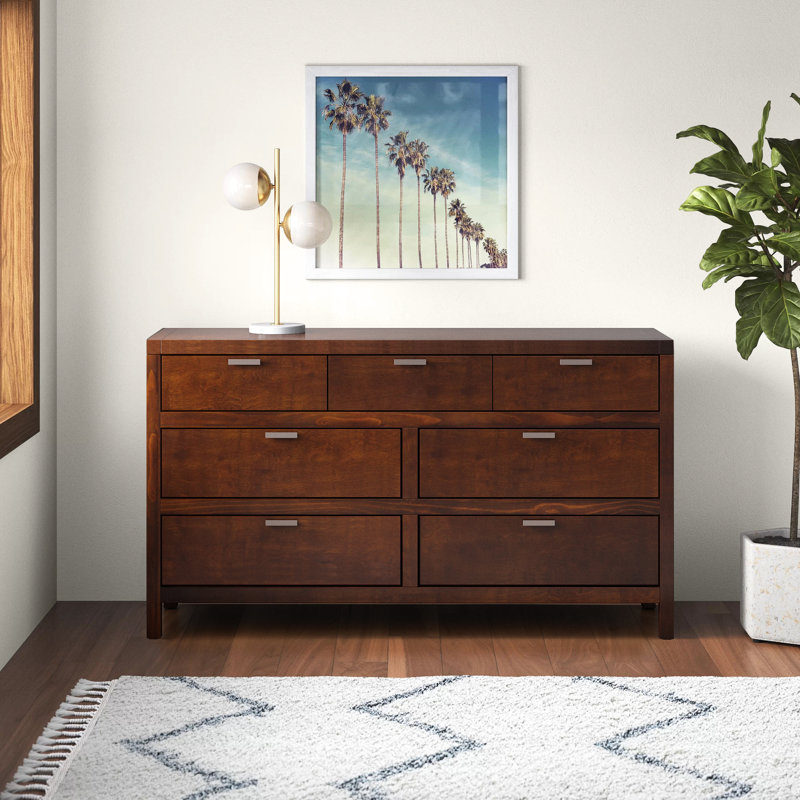 Commode 7 tiroirs Milburn, Espresso