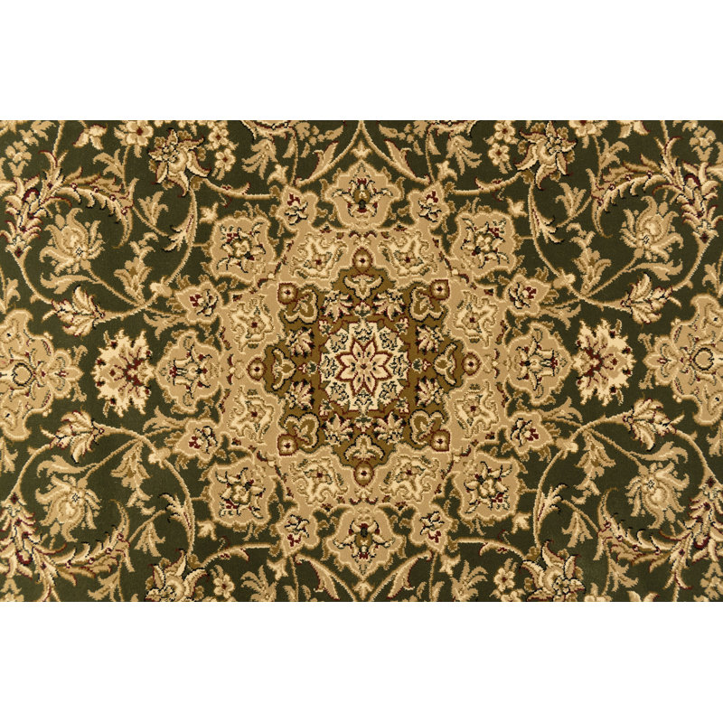 Tapis oriental vert Willett, Tapis de couloir : 2 pi 2 po x 7 pi 7 po