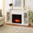 Henstinger Touch Screen Electric Fireplace with Bookcase