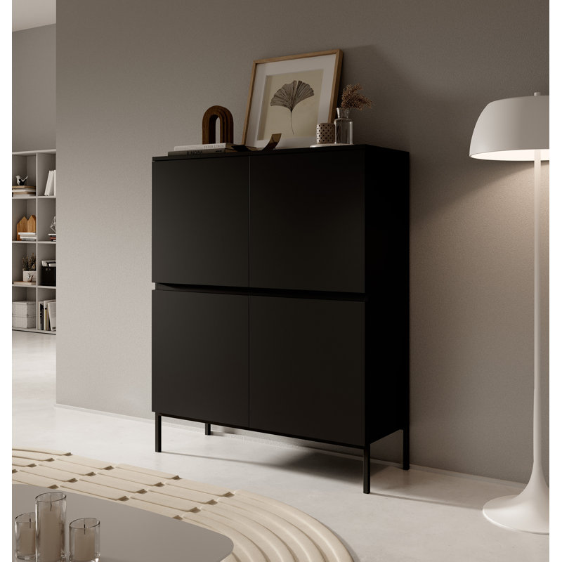 Madhwi 100cm Sideboard, Black/Black