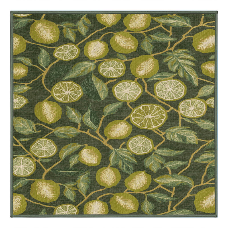  Tapis lavable à fruits Rangpur, Carré 3 pi