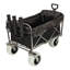 Chariot de pêche avec porte-cannes, chariot de plage avec de grandes roues pour le sable, capacité de 500 lb - Chariot tout terrain à structure en acier avec pneus pneumatiques de 9 po, sangle avec sac multiusage, noir
