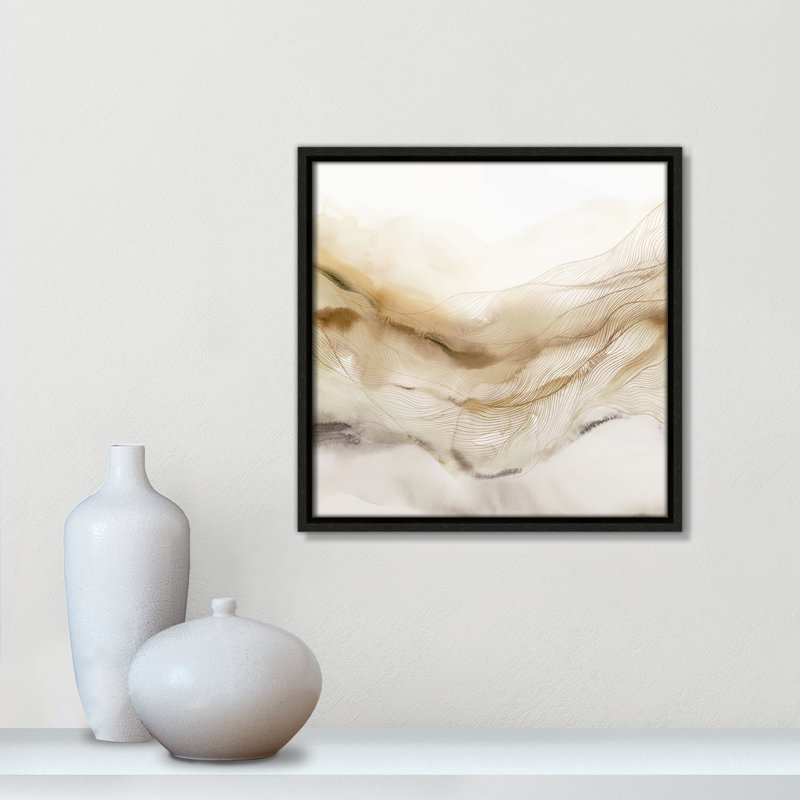 «Line Haze I» par Isabelle Z, H 13,5 po x l 13,5 po, Espresso