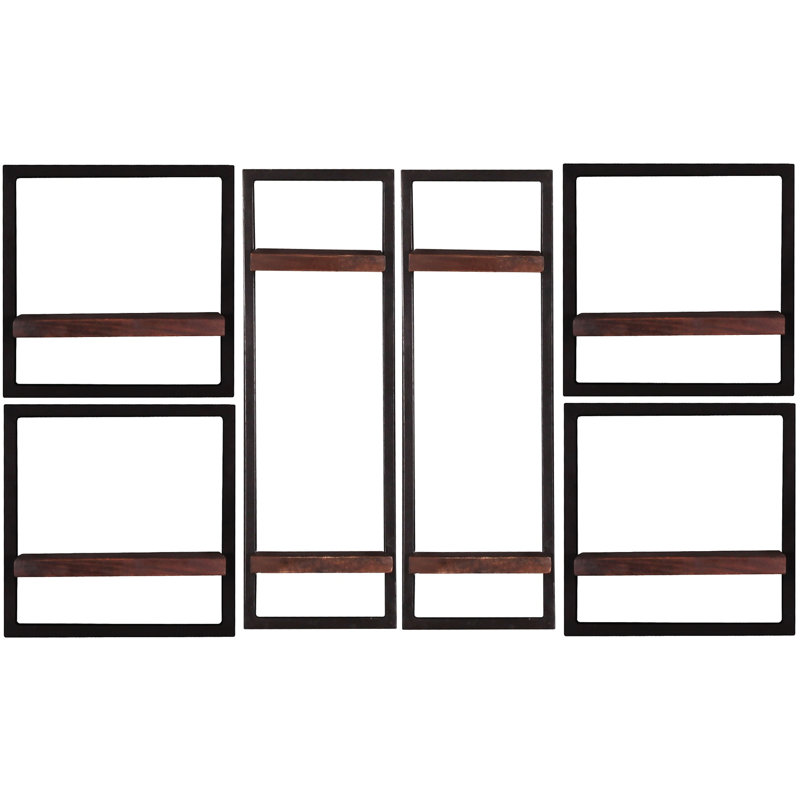 Rivero 2 Piece Solid Wood Tiered Shelf