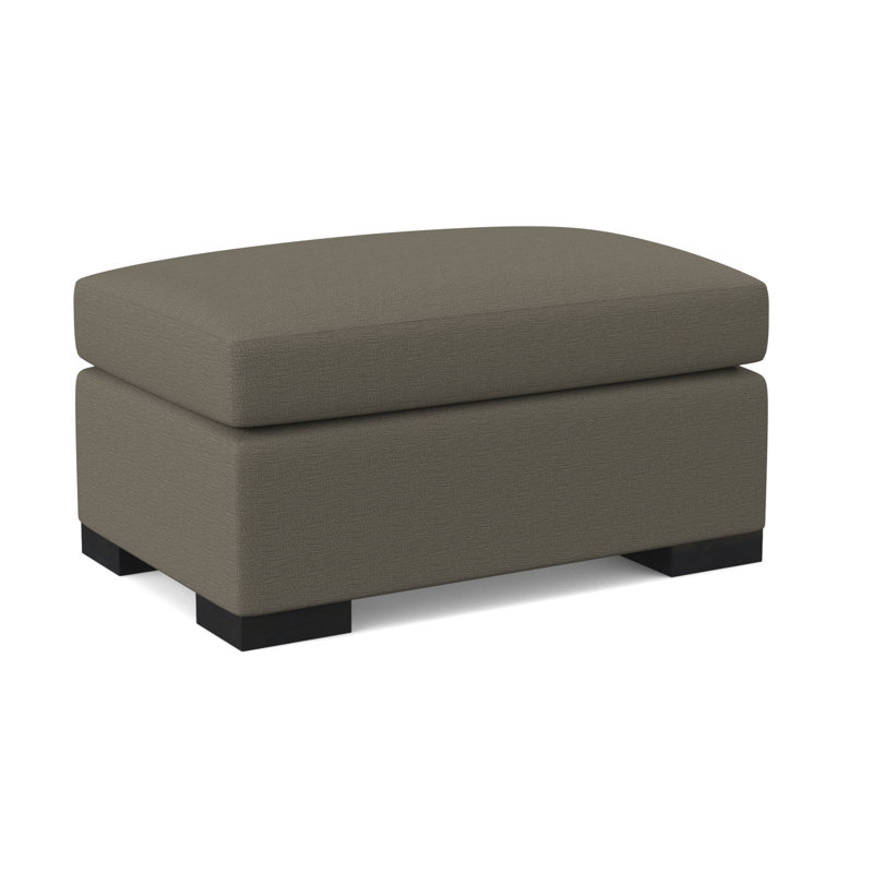 Elkins Ottoman, Espresso, Elise Linen
