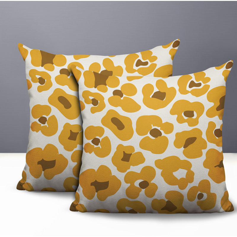 Coussin intérieur / extérieur Davi, Jaune, 16x16
