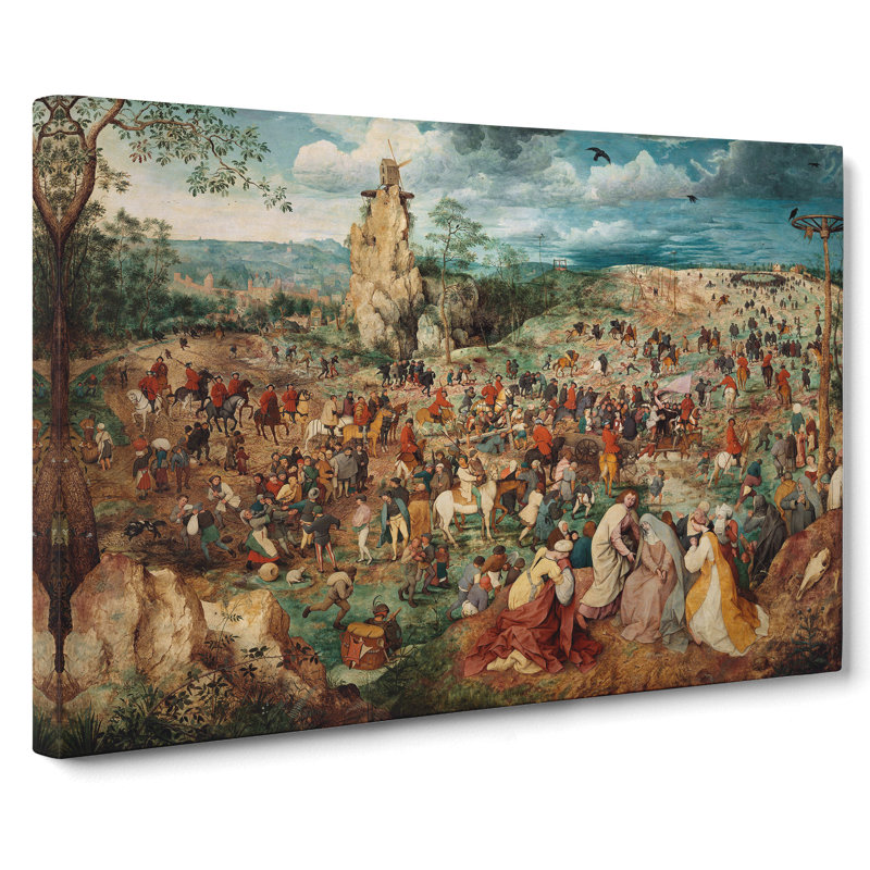 The Procession To Calvary by Pieter Bruegel The Elder - Wrapped Canvas Painting, 40cm H x 60cm W x 3cm D