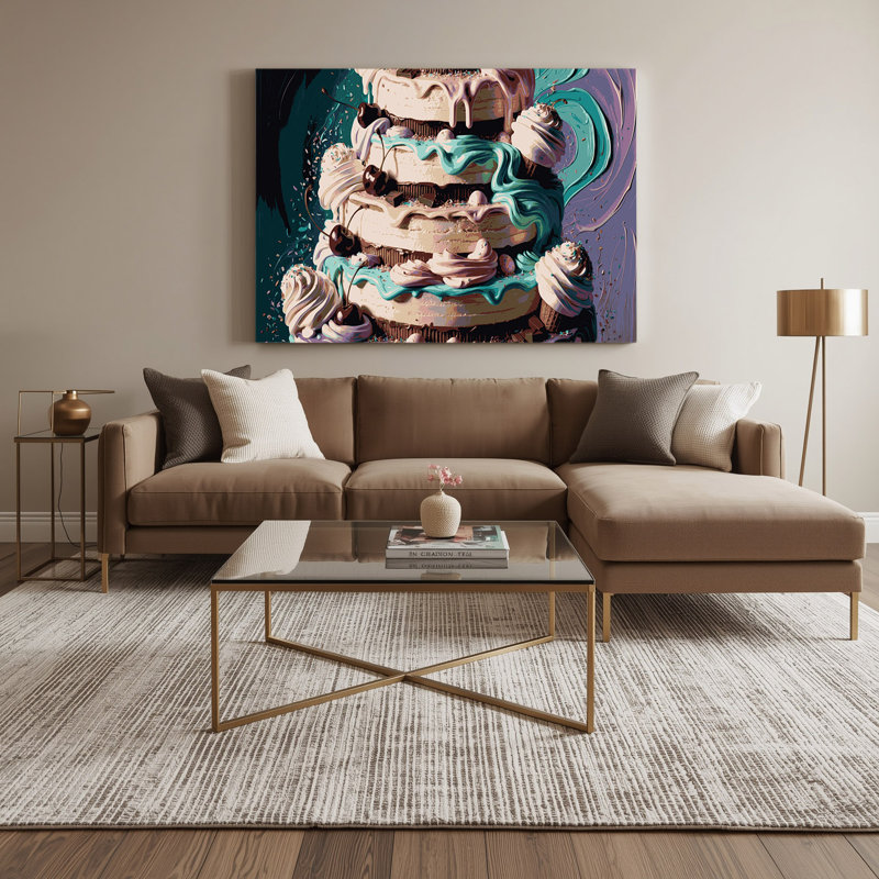 Desserts, crème glacée, art mural sur toile