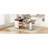 Extendable Dining Table With Extra-Long Folding Top, Rolling Kitchen Island With Drawers, Power Outlet And Brake Lock, Storage Cabinet For Kitchen And Dining Room (Natural + Creamy White), Kitchen Island-1252288254