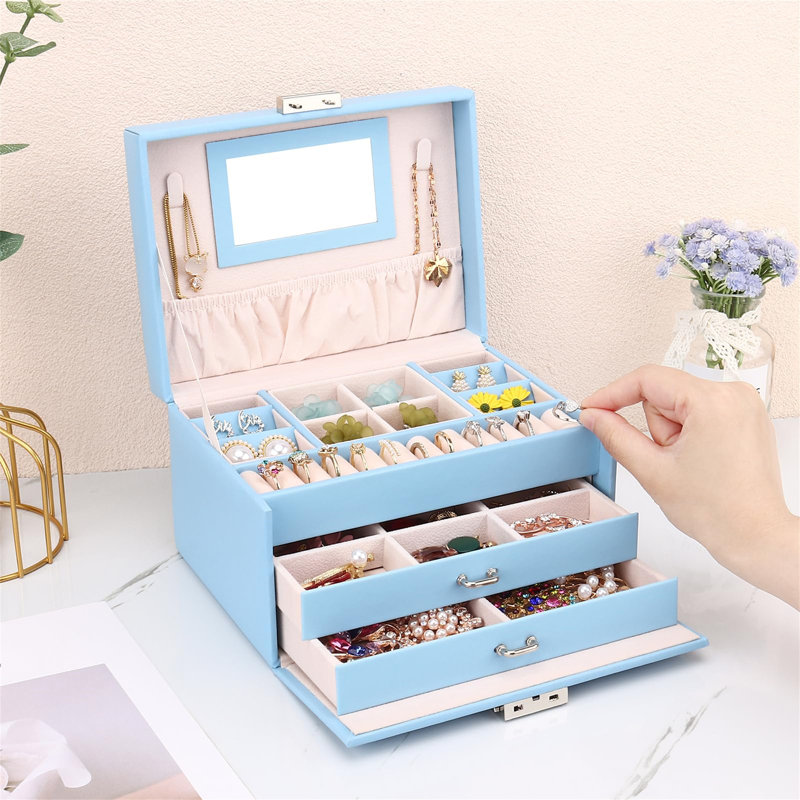 Ayaansh Jewellery Box +, Blue
