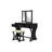 Unique Modern Bedroom Vanity Set w Stool Foldable Mirror Drawers Black Color MDF Veneer 1pc Vanity Set-339530924