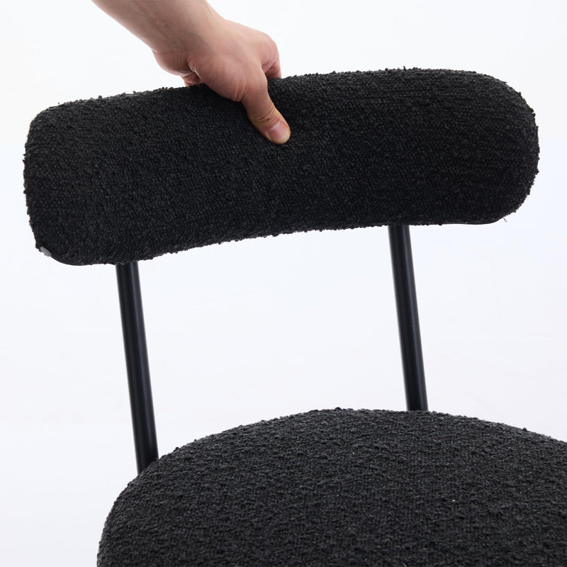 Outdoor Stool, Boucle, Black