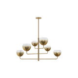 Troy Lighting August Chandelier in Patina Brass