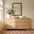 Tourmaline Natural Wood & Rattan Wavy Dresser