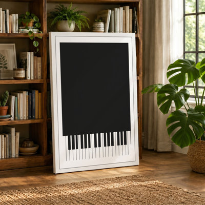 Piano in Silence Minimalist 1 Piece Wrapped Canvas Wall Art