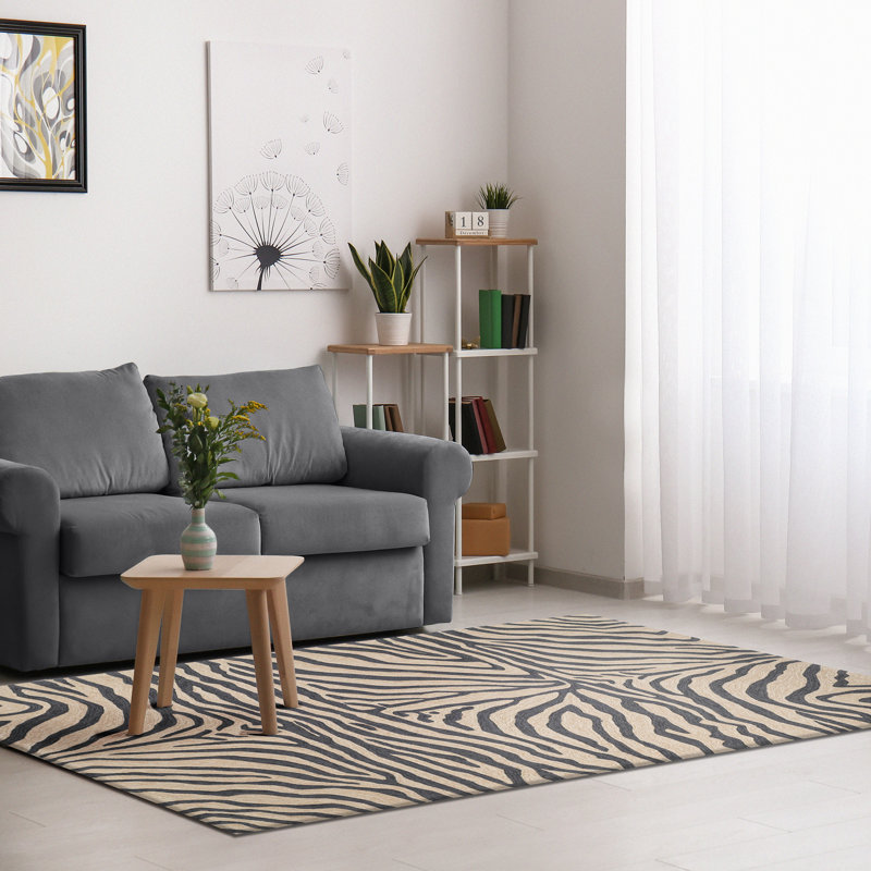 Tapis touffeté à la main Anavae, Rectangle 5 pi x 7 pi 6 po