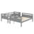 Stylish Twin Over Full Bunk Bed With Secure Ladder And Safety Guardrail Ideal For Bedroom-247801048